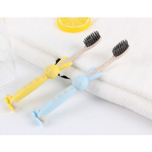 Children's toothbrush with adding bamboo coal on suckers buy in online store