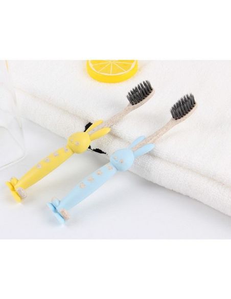 Children's toothbrush with adding bamboo coal on suckers buy in online store