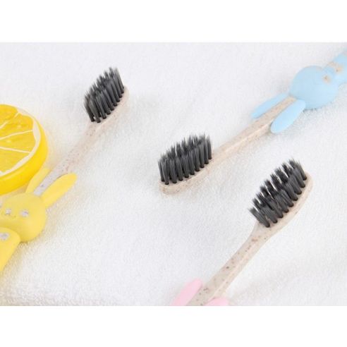 Children's toothbrush with adding bamboo coal on suckers buy in online store