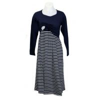 Dress for pregnant women and nursing dark blue buy in online store 2