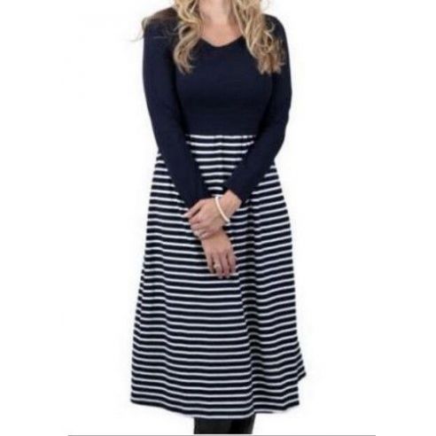 Dress for pregnant women and nursing dark blue buy in online store