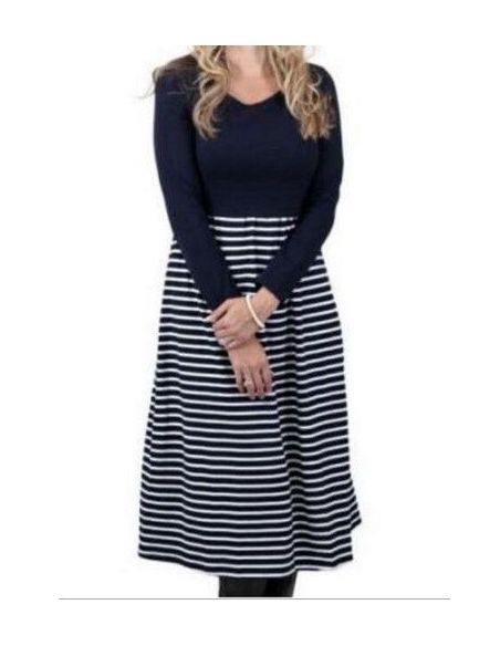 Dress for pregnant women and nursing dark blue buy in online store